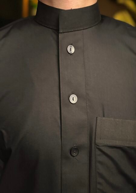 Al Aseel Black Jubbah – Premium Saudi Thobe for Elegant Modesty ASL 102 - Image 4